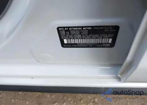 2024 Mitsubishi Mirage Es из США, поврежденный, VIN ML32AUHJ5RH004010